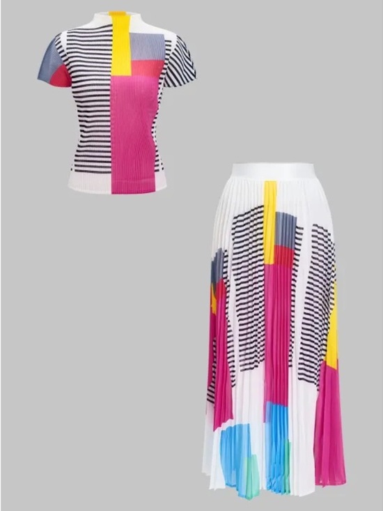 Micas Dresses & Skirts - Walking is sunshine skirt set pleated size M MC5-101